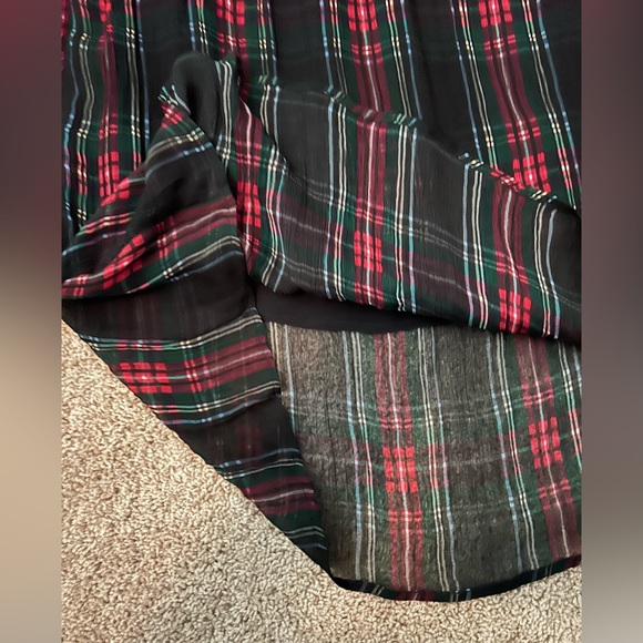 NWT J.Crew Gwen Lined Knee Length Plaid Layered Slip Skirt in Crinkle Chiffon - Picture 12 of 15